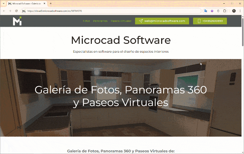 Galería web personalizada del Servicio Cloud.